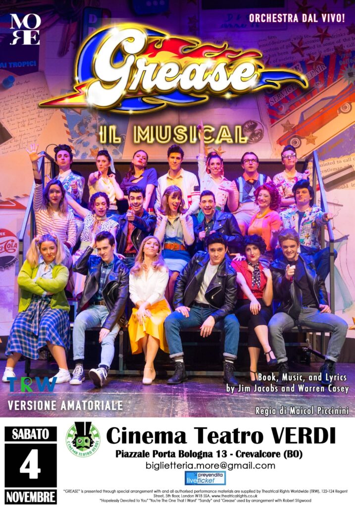GREASE Il Musical Cinema Teatro Verdi Crevalcore